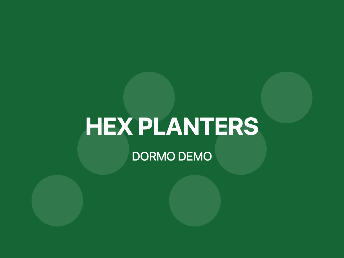 Three nesting hexagon planters with succulents