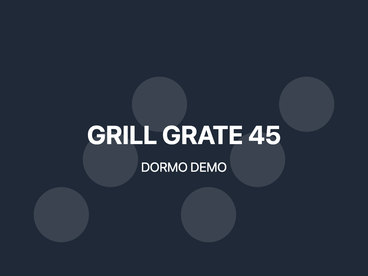 Heavy steel grill grate over open coals