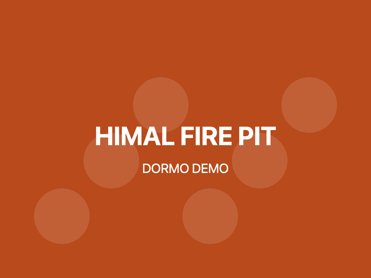 Himal steel fire pit with glowing embers
